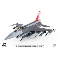 1/72 F-16D FIGHTING FALCON SINGAPORE AIR FORCE 425TH FIGHTER SQN BLACK WIDOWS