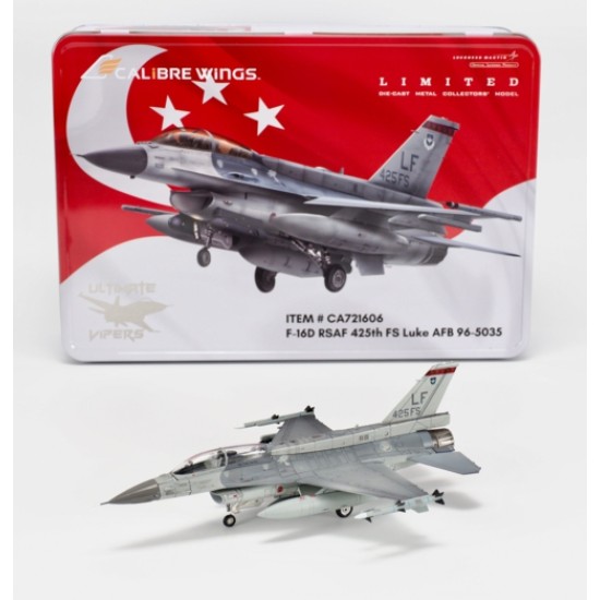 1/72 F-16D RSAF 425TH FS LUKE AFB 96-5035 LIMITED 700 PCS WITH COLLECTORS TIN