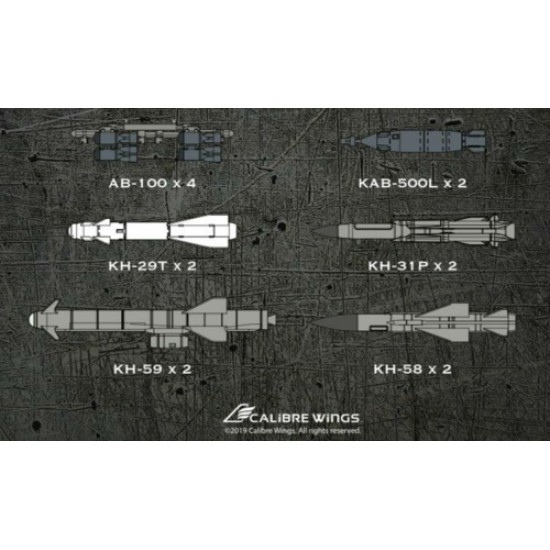 1/72 SOVIET MISSILE AND BOMB SET FOR SU-24, SU-22